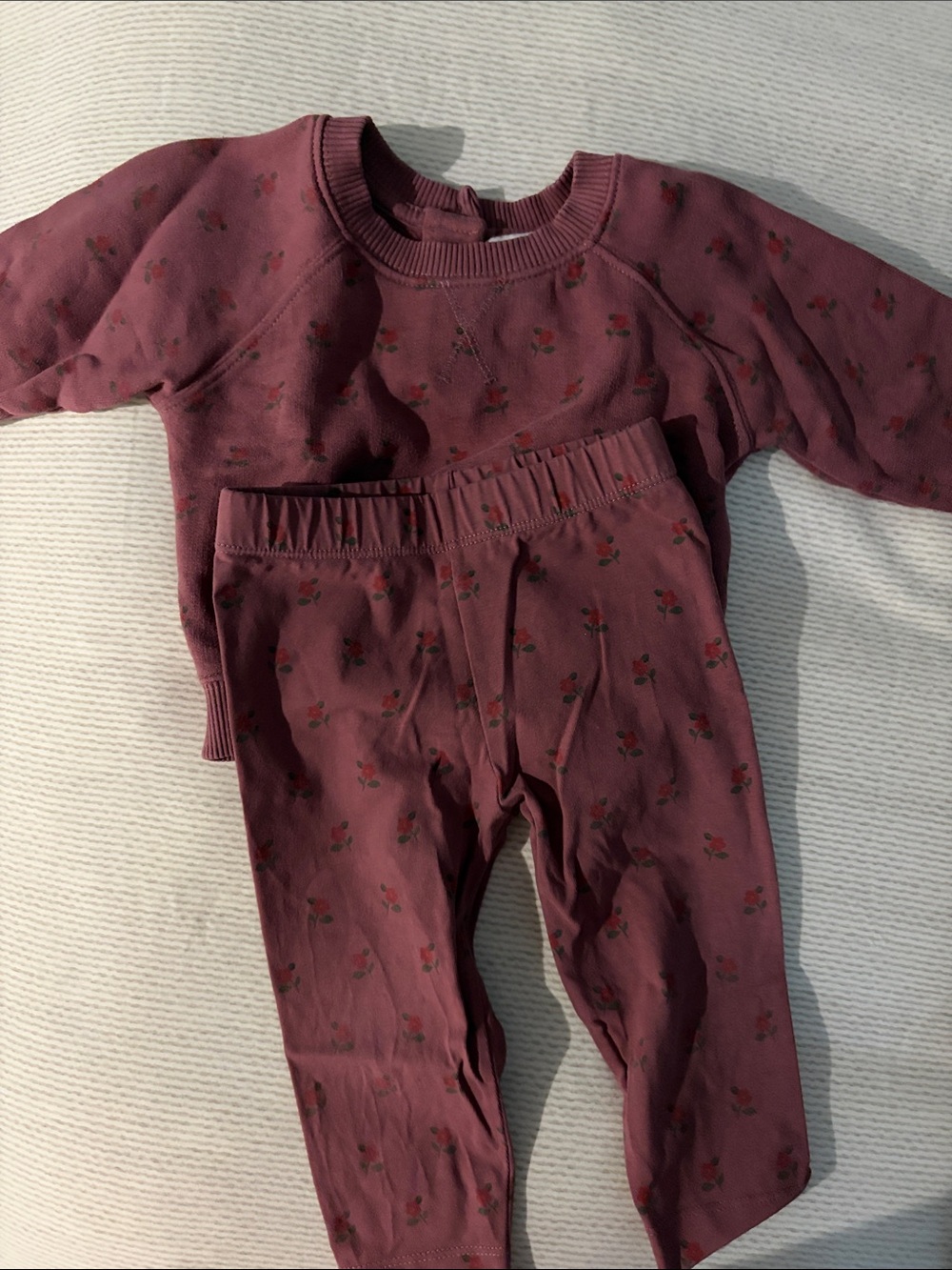 Emile et Ida Mauve Floral Kids Matching Set